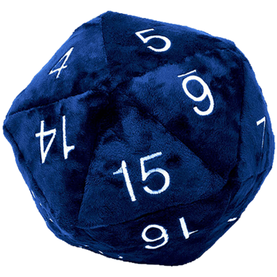 Jumbo D20 ζάρι μαξιλάρι - Μπλε Jumbo D20 ζάρι μαξιλάρι - Μπλε