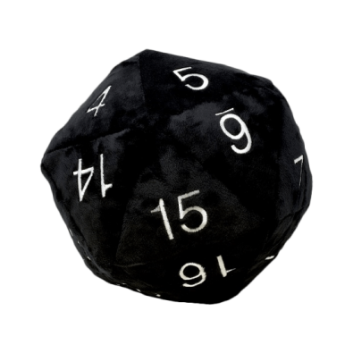 Jumbo D20 ζάρι μαξιλάρι - Μαύρο