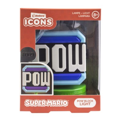 Super Mario: Pow Block - Icon Φωτιστικό Super Mario: Pow Block - Icon Φωτιστικό