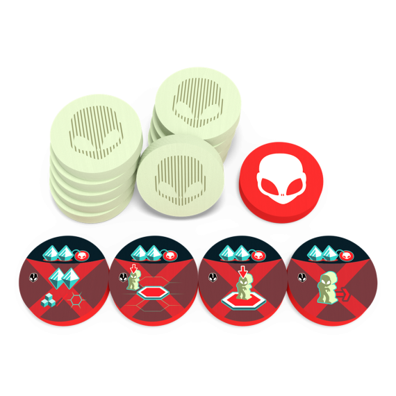 On Mars: Alien Invasion - Alien Action Tokens (KS Edition)