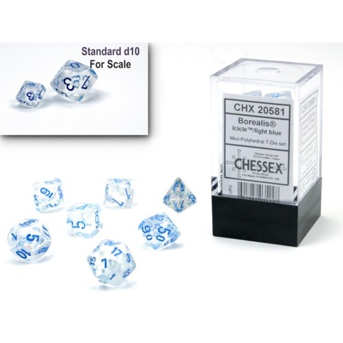 Borealis Luminary Icicle/Light Blue Mini Polyhedral 7- Die Set