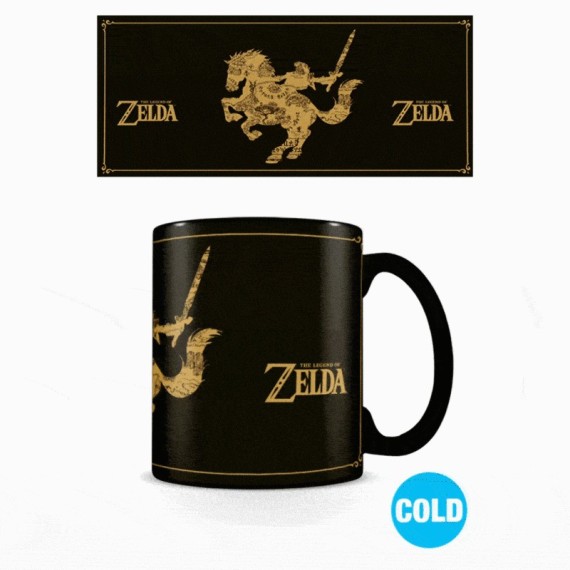 Heat change mug The Legend of Zelda Silhouette and Map 315 ml