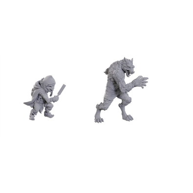 Critical Role Unpainted Miniatures: Chetney Pock O'Pea & Werewolf