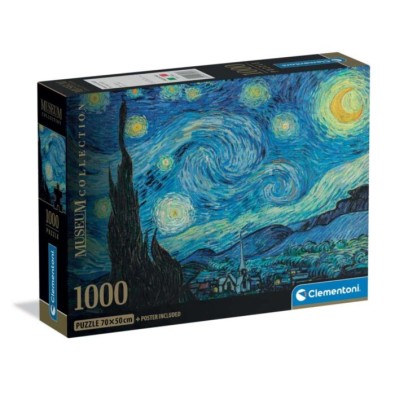 Clementoni Παζλ Museum Collection Van Gogh: Έναστρη Νύχτα 1000 τμχ - Compact Box