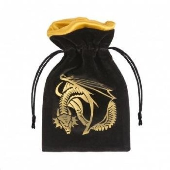 Dragon Dice Bag: Black & Golden Velour