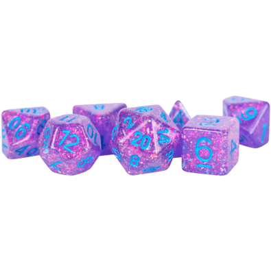 16mm Resin Flash Dice Poly Set Purple