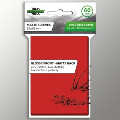 Blackfire Card Sleeves Standard 62x89 60pcs - Glossy Front, Matte Back, Red