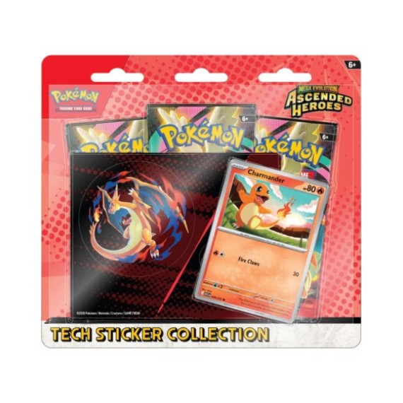 Pokemon TCG Mega Evolution: Ascended Heroes - Charmander Tech Sticker Collection