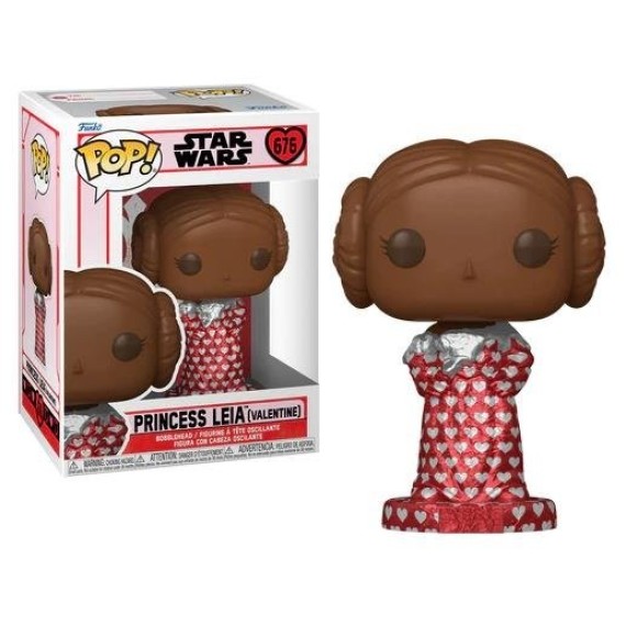 Star Wars Valentines POP! Vinyl Figure Leia (Val Choc) 9 cm