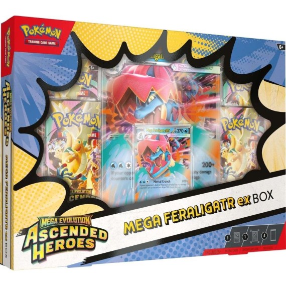 Pokemon TCG Mega Evolution: Ascended Heroes - Mega Feraligatr ex Box