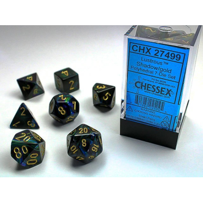 Lustrous Shadow/Gold Polyhedral 7-Die Set Lustrous Shadow/Gold Polyhedral 7-Die Set
