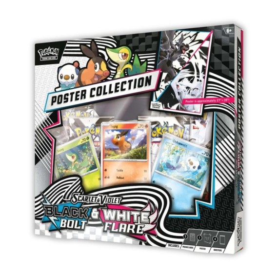 Pokemon TCG Scarlet & Violet Black Bolt & White Flare - Poster Collection