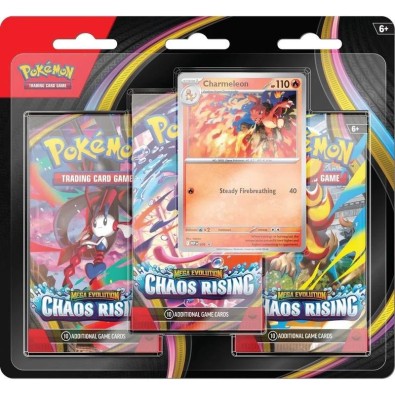 Pokemon TCG Mega Evolution: Chaos Rising - Charmeleon 3-Pack Blister