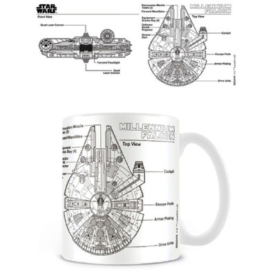 Star Wars Millennium Falcon Sketch Mug Star Wars Millennium Falcon Sketch Mug