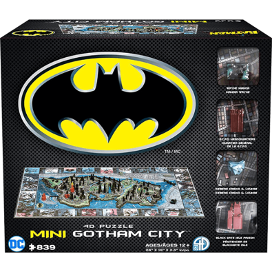 4D Cityscape: Mini Batman Gotham City Puzzle