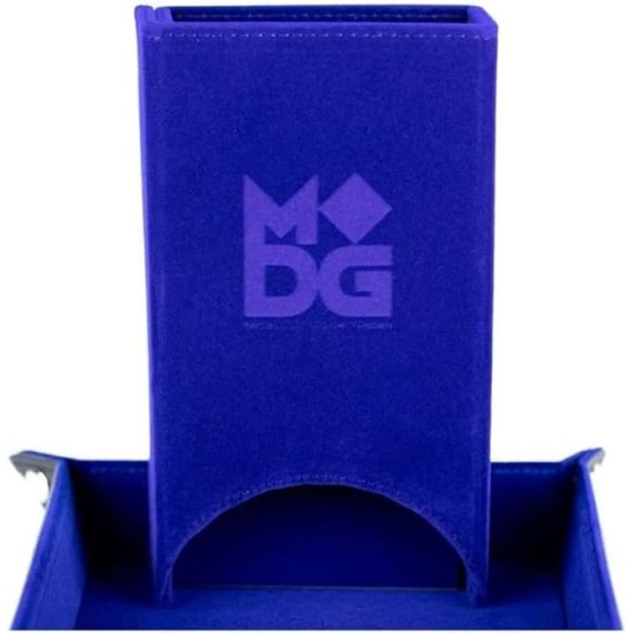 Fold Up Velvet Dice Tower Blue