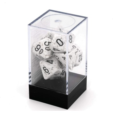 Speckled Arctic Camo Polyhedral 7-Die Set