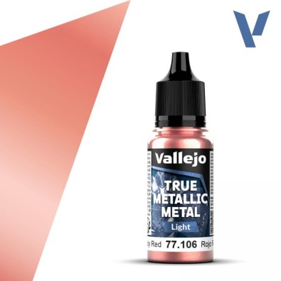 Vallejo True Metallic Metal Light - Ruby Red (18 ml)