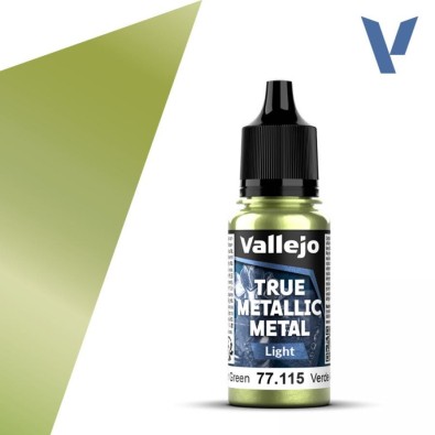Vallejo True Metallic Metal Light - Amber Green (18 ml)