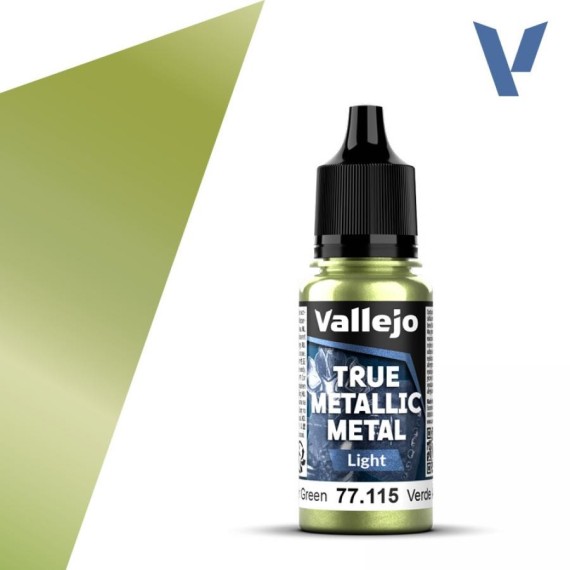 Vallejo True Metallic Metal Light - Amber Green (18 ml)
