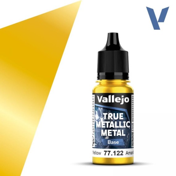 Vallejo True Metallic Metal Base - Radiant Yellow (18 ml)