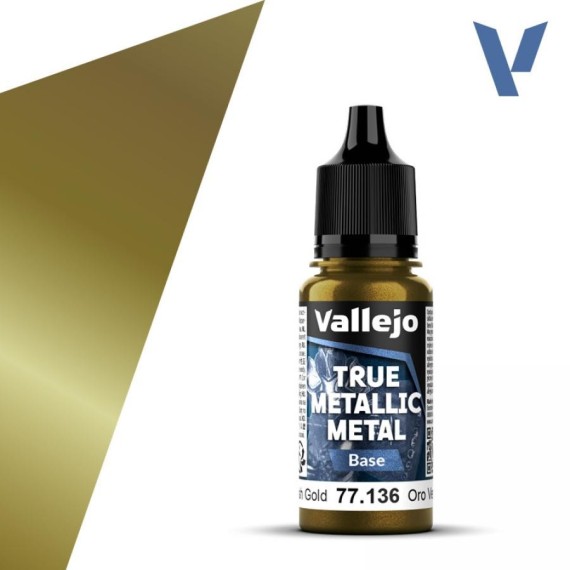 Vallejo True Metallic Metal Base - Greenish Gold (18 ml)