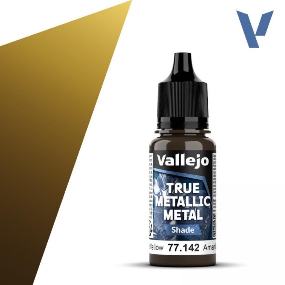 Vallejo True Metallic Metal Shade - Radiant Yellow (18 ml)