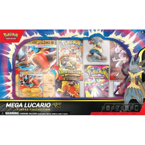 Pokemon TCG Mega Evolution - Mega Lucario Ex Figure Collection