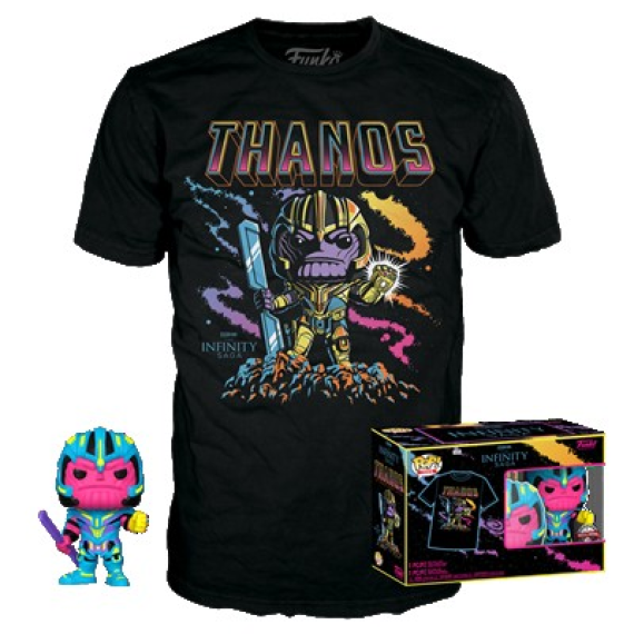 Marvel POP! & Tee Box Thanos (Blacklight - Large)