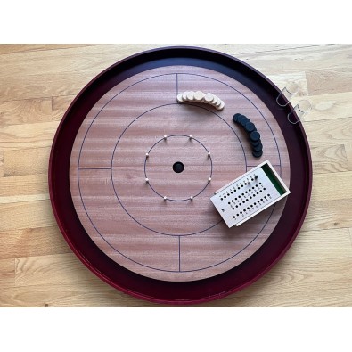 Mahogany Tournament Edition Crokinole Board with Deluxe Carrying Case Mahogany Tournament Edition Crokinole Board with Deluxe Carrying Case