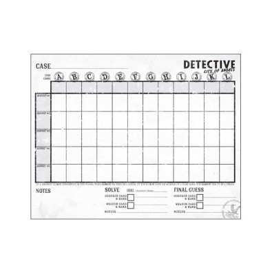 Detective COA: Investigation Sheets