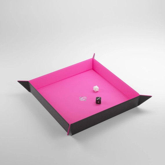 Gamegenic - Magnetic Dice Tray Square Black/Pink