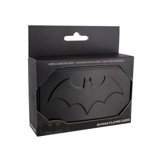 Batman deck of cards in a metal tin
