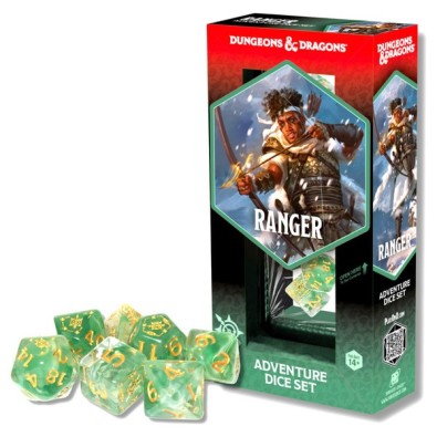 D&D Adventure Dice Ranger White & Green (14)
