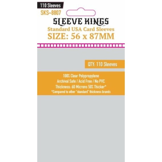 Sleeve Kings Standard USA Card Sleeves (56x87mm) - 110 Pack - SKS-8807