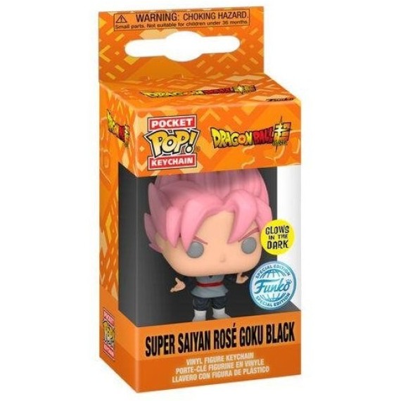 Funko Pocket POP! Μπρελόκ Dragon Ball Super - Super Saiyan Rose Goku Black (Glows in the Dark)