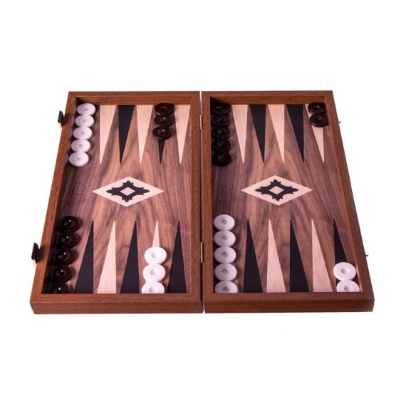 Handcrafted Walnut Replica Wood Backgammon Set (4 Sizes)