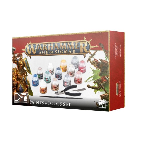 Warhammer Age of Sigmar - Aos Paints+Tools Ger/Fr/Ita/Dut/Cze/Slv 80-17