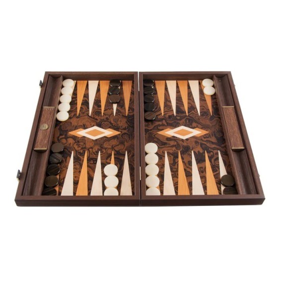 Premium Handcrafted California Walnut Burl Backgammon Set