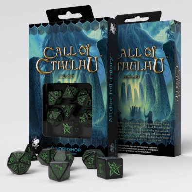Call of Cthulhu Black & green Dice Set