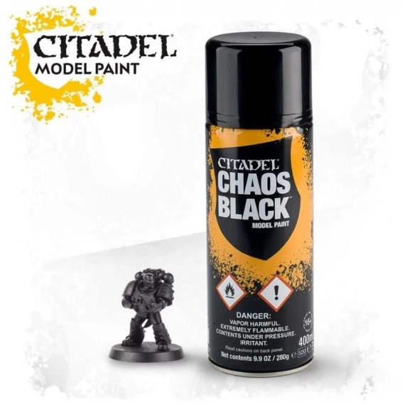 Citadel Spray - Colour: Chaos Black Spray 62-02