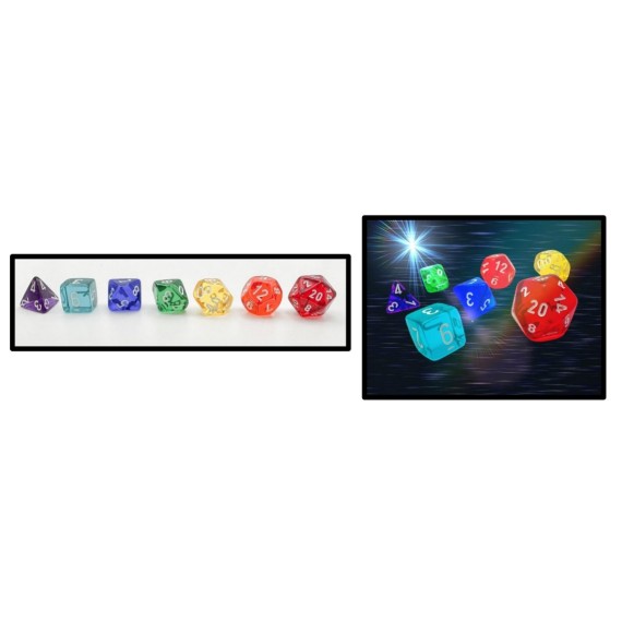Prism Translucent GM & Beginner Player Polyhedral 7-Die Set