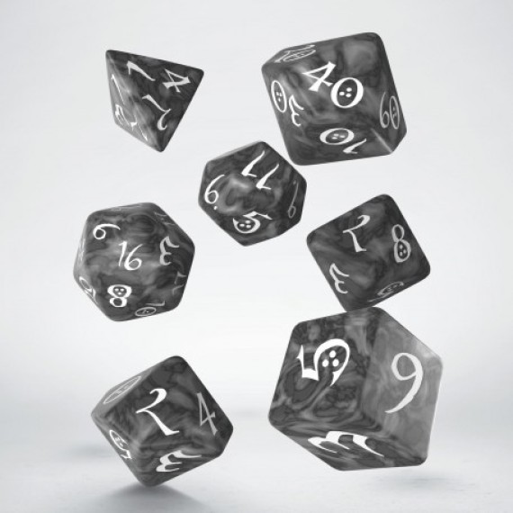 Classic RPG Dice Set: Smoky & White