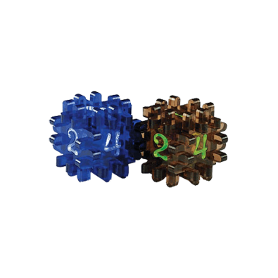 Constructible Modificator Dice - Blue & Brown