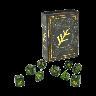 Elder Dice: Green Lovecraft Elder Sign Polyhedral Set Elder Dice: Green Lovecraft Elder Sign Polyhedral Set