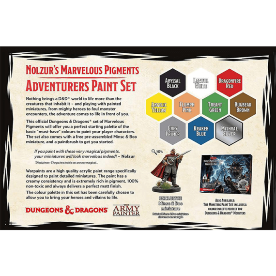 D&D Nolzur's Marvelous Pigments: Adventurers Paint Set (18ml/bottle)