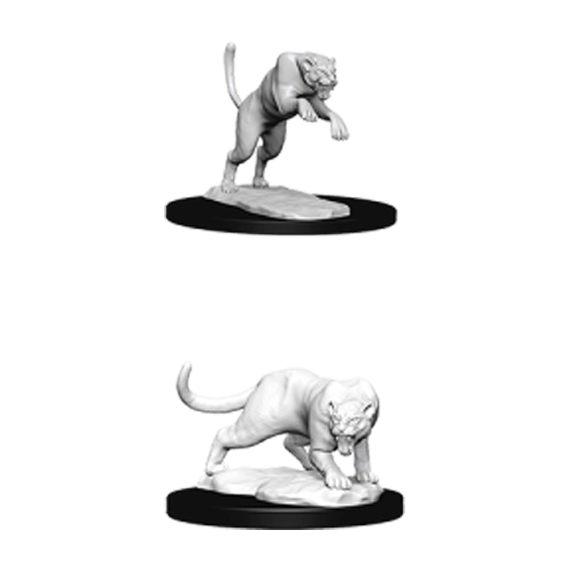 D&D Nolzur's Marvelous Unpainted Miniatures: Panther & Leopard