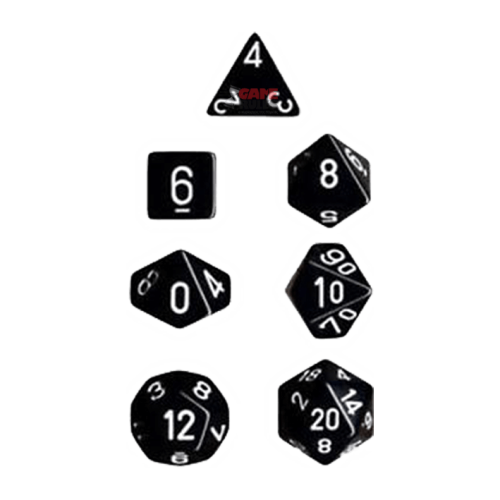 Opaque Dice Set - Smoke/White x7