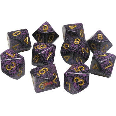 Speckled Dice Set D10 - Hurricane x10