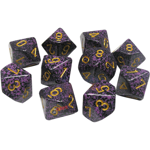 Speckled Dice Set D10 - Hurricane x10